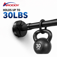 ARODDY Tringle à rideau réglable sans perçage 25 mm, 27,56-47,24 pouces, robuste en acier au carbone, avec verrouillage interne