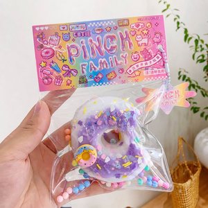 Jouet Squishy en forme de donut Pinch Family avec perles et paillettes, jouet anti-stress doux pour enfants de 8 à 13 ans, unisexe, LOGO personnalisé - Product Image 2