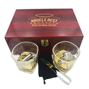 Caja de madera de Mdf roja, personalizada, Metal reutilizable, cubos de hielo inoxidables, <span class=keywords><strong>Granada</strong></span>, nuevo artículo - Product Image 3