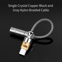Cable Trenzado de Decodificación Digital HiFi QKZ TC MAX Pro, Conector USB-C, Salida de Audio de 3.5mm, Adaptador DAC de Tipo-C a 3.5mm