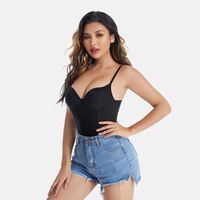 Body sculptant colombien sans couture pour femme grande taille, avec entrejambe ouvert, soutien-gorge bustier à armatures et string intégré