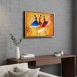 Décoration murale élégante Ballerina - Toile imprimée avec art de la danse moderne, encadrée en or 1P - Product Image 3