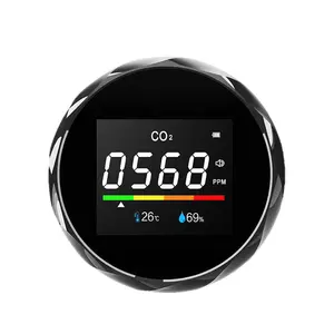 New 6 In 1 HCHO TVOC Harmful Gas Detection CO2 PM2.5 PM10 Temperature And Humidity Air Quality Monitor