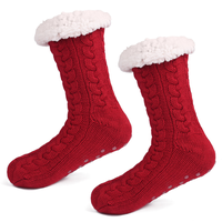Chaussettes d'hiver Yili Christmas Crew, épaisses, luxueuses, respirantes, confortables, chaudes, antidérapantes, unisexes, pour femmes.