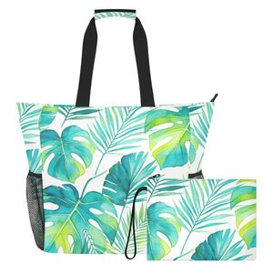 Custom Hawaiian Style Print Beach Tote <b>Bag</b> <b>for</b> <b>Women</b> Wholesale Portable Shoulder <b>Bag</b> with Matching <b>Pouch</b> <b>for</b> Vacation - Product Image 2