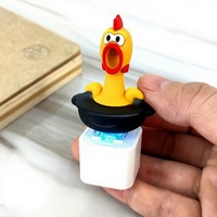 Porte-clés Clavier Fantaisie Grenouille Cartoon Tendance et Charmant avec Lumière LED