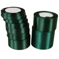 Vente en gros Boîte d'emballage ruban 2-100mm simple double face 100% rouleau de ruban de satin de polyester personnalisé pour emballage cadeau