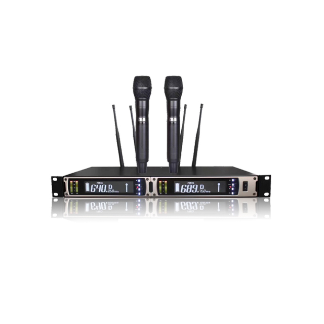 T Professional Dual Channel Original Shur-e Capsule Microphone WithTrue Diversity Dynamic Handheld Wireless UHF Microphone
