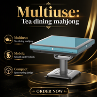 Table de Mahjong Automatique Pliante 2-en-1 pour la Maison, l'Hôtel et la Maison de Thé