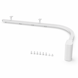 Riel de Cortina Eléctrico Personalizado JINK Glide, Riel Motorizado Inteligente Recto y Curvo con <span class=keywords><strong>Control</strong></span> <span class=keywords><strong>Remoto</strong></span> para Automatización de Ventanas en Hogares y Hoteles - Product Image 1