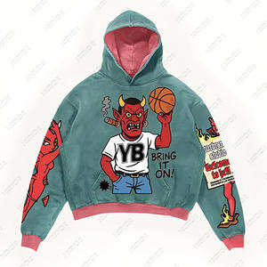 Sudadera Unisex de Talla Grande, 100% Algodón Lavado de Alta Calidad, con Cierre, Impermeable, Cortavientos, Bordada y con Capucha - Product Image 1