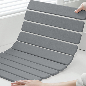 แผ่นรองจานแบบพับได้ แห้งเร็ว ทำจากดินเบา สำหรับวางบนเคาน์เตอร์ครัว - Product Image 5