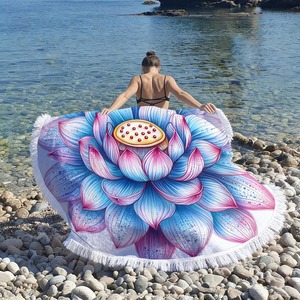 Toalla de Playa Redonda Boho Mandala, Toalla de Microfibra con Flecos, Manta de Playa con Estampado Personalizado, Toalla de Baño Bohemia, Regalo para Viajes de Verano y <span class=keywords><strong>Piscina</strong></span> - Product Image 3