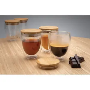 Juego de 2 vasos de vidrio de borosilicato, merchandising personalizado - Product Image 3
