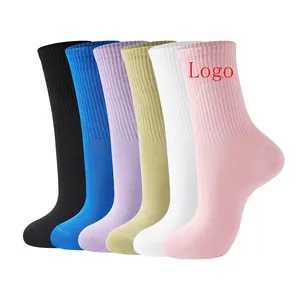 Womens Cotton Thin Soft Comfort Breathable Dress Above Ankle Crew Business Casual Socks