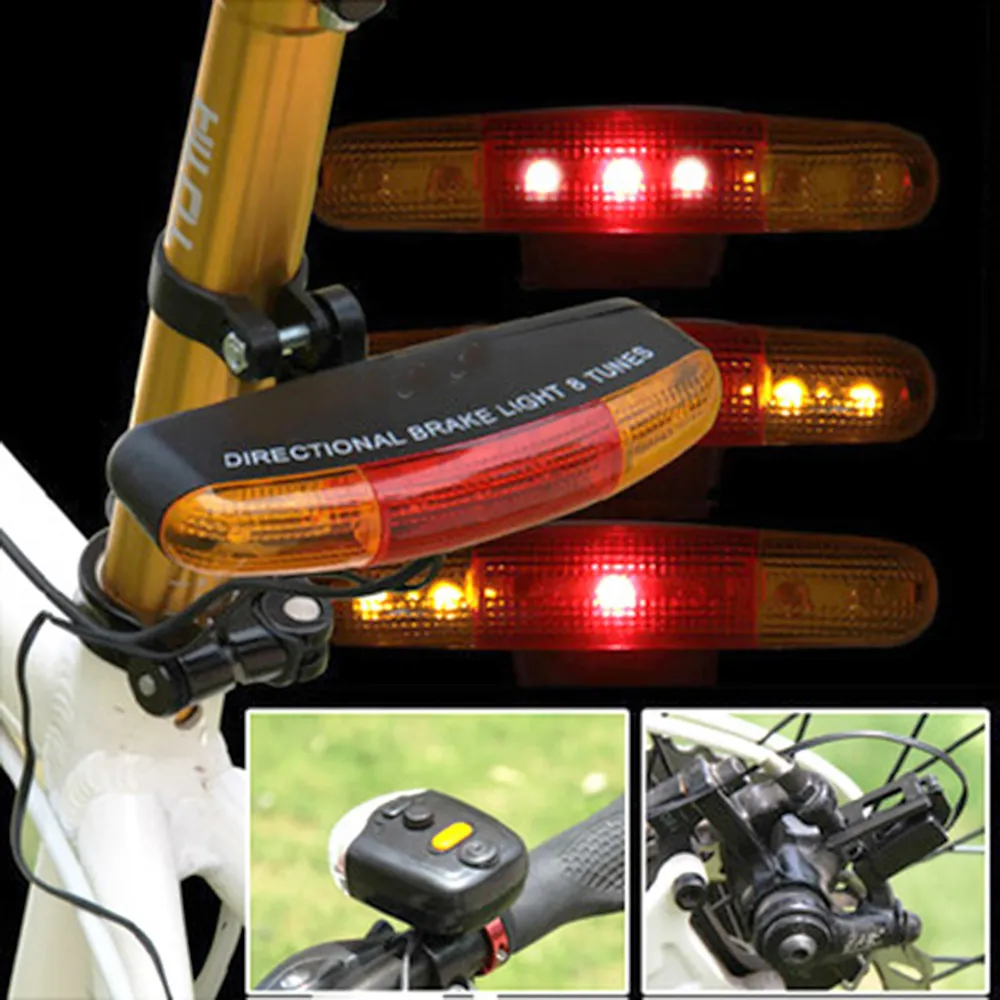 Red LED Bicycle Tail Light Bike Turn Signal Brake Light