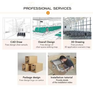 เก้าอี้รอคอยแบบโลหะสำหรับการแพทย์ 3 ที่นั่ง หุ้มหนัง สำหรับโรงพยาบาล โรงเรียน ห้างสรรพสินค้า โรงแรม อาคารสำนักงาน - ทนทาน - Product Image 4