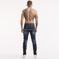 Organiseurs de jeans en denim Gingtto pour hommes, jeans à taille haute, coupe slim, jeans pour hommes originaux