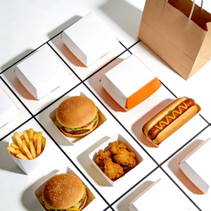 صندوق توصيل طعام سريع صديق للبيئة للبرغر والبطاطس المقلية والدجاج المقلي والهوت دوج مع شعار مخصص منقوش - Product Image 4