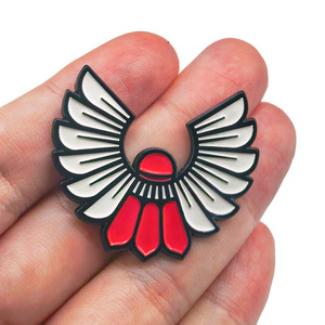 Broche de <span class=keywords><strong>badminton</strong></span> en émail métallique, épinglette sportive, badge pour sac à dos, cadeau, vente en gros - Product Image 2