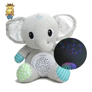 Peluche bambola calma proiezione di animali di peluche personalizzato succhietto elettronico sonno giocattolo musicale con proiettore stellato luci morbide regalo musicale