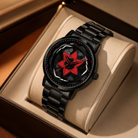 Reloj de Cuarzo Exclusivo para Hombre, Creativo, Casual, con Correa de Acero Inoxidable, Resistente al Agua, con Bisel Giratorio, 42 mm, 30 m