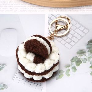 Wholesale <b>Gift</b> Woolen Finished Crocheted Keychain Product Dim Sum Cake Pendant for Dessert Car <b>Bag</b> Accessories Charm Pendant - Product Image 3