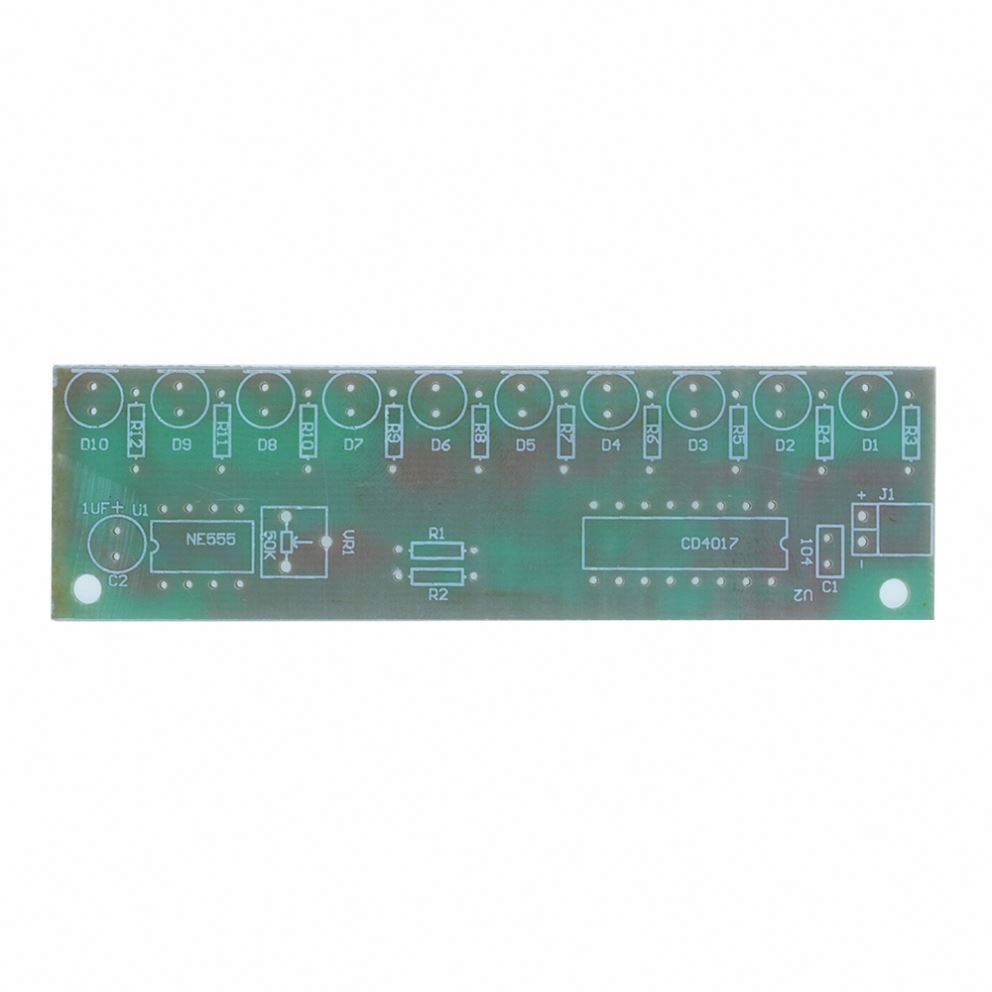 NE555 & CD4017 LED Light Chaser Sequencer Follower Scroller Module DIY Kit Red