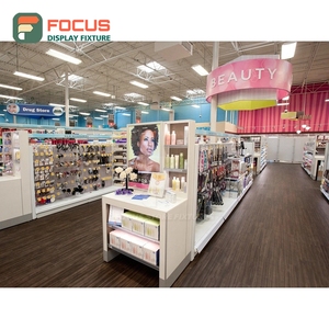 Présentoir de Luxe pour Cheveux Naturels en Bois et Verre, Étagère Multi-Niveaux pour Magasin - Product Image 1