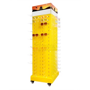 Cửa hàng bán lẻ <span class=keywords><strong>4</strong></span> mặt tầng thường vụ xoay Kính mát hiển thị đứng - Product Image 6