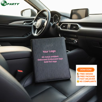 Organisateur de documents de voiture personnalisé en cuir PU écologique A4, minimaliste, résistant à l'eau, thermique, durable, porte-documents, assurance automobile