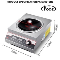 Cuisinière électrique industrielle portable Keyan - 4000W, plaque en cristal poli, cuisinière électrique commerciale simple à bouton-poussoir pour hôtel