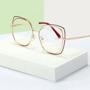 Lunettes d'ordinateur pour femmes, nouvelle mode 2021, logo personnalisé, verres transparents TR90, style œil de chat, anti-lumière bleue - Product Image 5