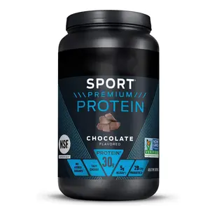 Etiqueta privada esporte premium em pó de proteína, chocolate, vegan