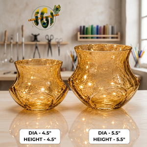 Pot à fleurs et porte-bougie en verre coloré artisanal, résistant à la chaleur, pour la décoration de la maison - Product Image 2