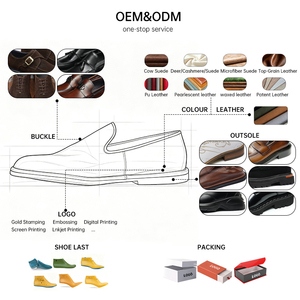 Zapatos de Cuero Vacuno Lavado de Lujo Premium, Color Marrón Mate, con Lengüeta Alta y Borde Ribeteado, Minimalistas, para Oficina, Profesionales, de Diseñador - Product Image 3