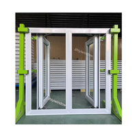Fenêtre à ouverture française en PVC/UPVC conforme à la norme AS2047, résistante aux ouragans, prix d'usine