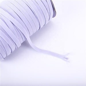 Vente en gros de bandes élastiques plates tressées en textile <span class=keywords><strong>tricot</strong></span>é noir et blanc personnalisées en rouleaux de 3 mm, 5 mm, 6 mm, 8 mm, 10 mm, 12 mm <span class=keywords><strong>pour</strong></span> la <span class=keywords><strong>couture</strong></span> de vêtements - Product Image 2