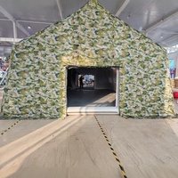 Carpa Inflable Personalizada con Diseño de Jungla y Cielo Estrellado, Verde, para Ejercicios de Comando, Tela Oxford de Tres Capas, Algodón para Invierno