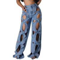 OEM Nouveautés OOTD Jeans en denim à jambes larges de haute qualité pour femmes Jeans amples délavés et décontractés de style petit ami