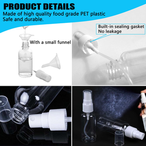 Wholesale PET Fine Mist Screw Cap <b>Empty</b> Plastic <b>Spray</b> <b>Bottles</b> with Screen Printing Cosmetic Use Various Sizes - Product Image 5