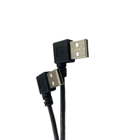 Kabel Pengisian Daya USB/A Male 2.0 Kecepatan Tinggi Sudut Kanan 90 Derajat dengan Pelindung PVC dan Anyaman untuk Penggunaan Kamera dan Komputer