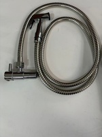 Douchette WC chromée avec robinet en T, pulvérisateur en acier inoxydable pour femmes musulmanes, pommeau de douche pour salle de bain