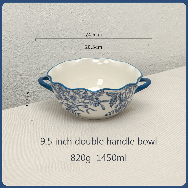 9.5 inch double handle bowl