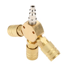 Dingyi Copper Tee Connector 1/4 Npt Pneumatic Tool Accessories Fittings - Product Image 2