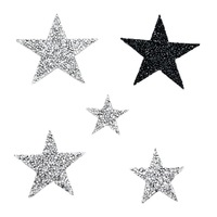 Autocollants décoratifs en résine en forme d'étoile à cinq branches, strass thermocollants électroplaqués, fabriqués à Yiwu, emballés en boîte, vente directe usine