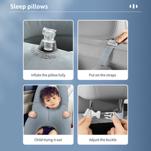 Almohada de Viaje Ergonómica Inflable con Soporte Cervical en Forma de H Ajustable para Niños - Product Image 4