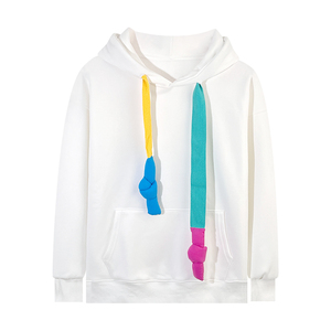 <span class=keywords><strong>Sweat</strong></span>-shirt à <span class=keywords><strong>capuche</strong></span> décontracté en tricot respirant de haute qualité avec cordon de serrage, adapté aux sweats fins pour femmes en automne et en hiver - Product Image 6