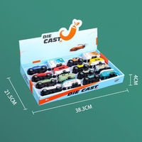 Jinying Vente en gros Ensemble de 8 modèles de voitures jouets en alliage à inertie à rétrofriction pour enfants, collection, jeu, cadeau, divertissement en extérieur