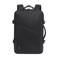 Sac à dos de voyage multifonctionnel imperméable en polyester Oxford pour homme, 20 pouces, avec compartiment pour ordinateur, bretelles à coussin d'air, grande capacité - Meilleure vente